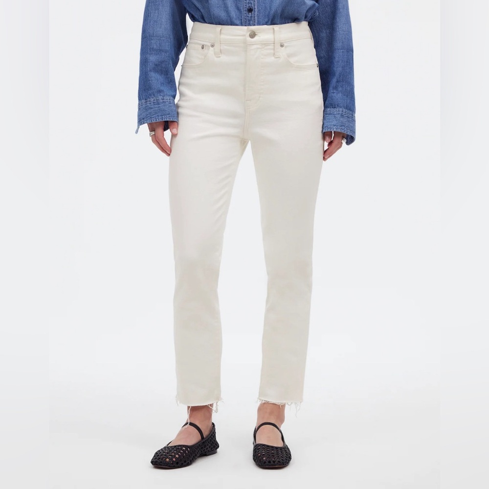 Like New‎ Madewell The Perfect Vintage Tile white jeans $128